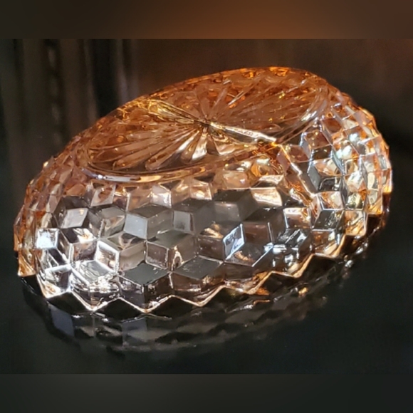 Vntg "Whitehall Peach" 2-Part 10" Oval Dish by Colony - Picture 12 of 16